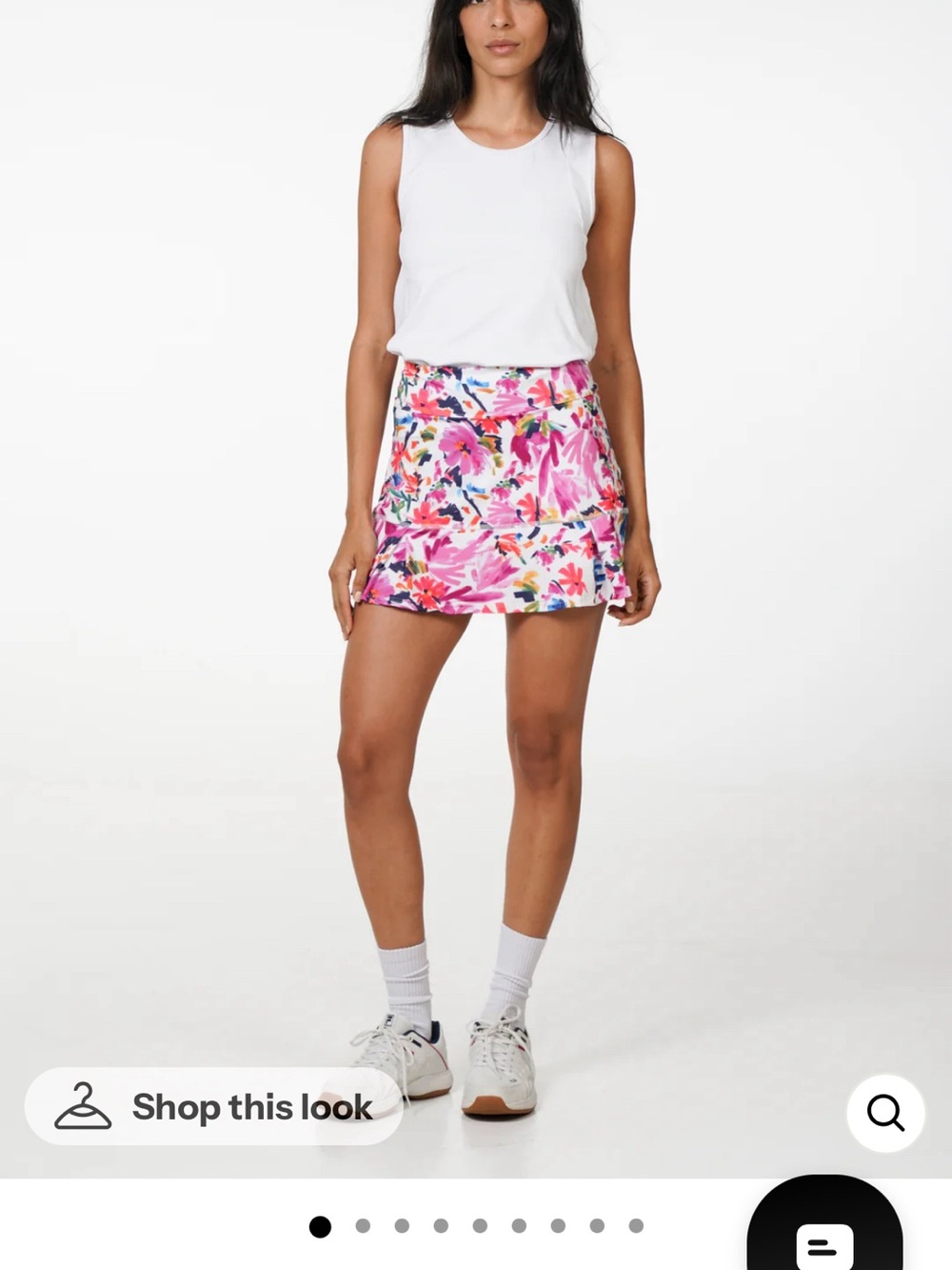 Floral Pink Tiered tennis skort Dona Jo